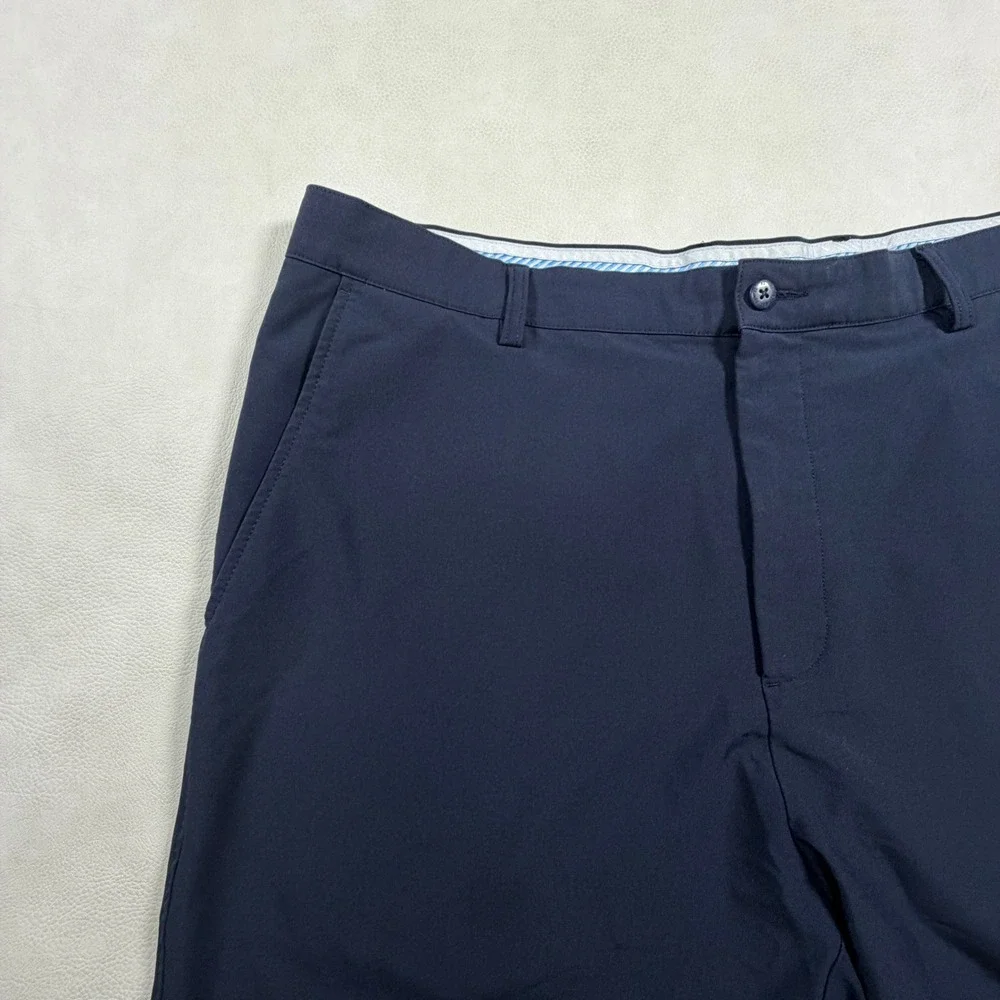 FootJoy Mens Performance Golf Shorts Navy Blue Size 40 Stretch Flat Front‎ FJ